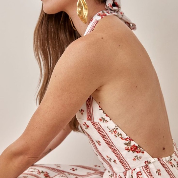 Reformation Enna Linen Dress Size 4 - Picture 1 of 7